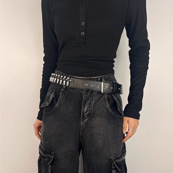 Metal Bullet Belt - Grunge Punk Waistpiece - Picture 4 of 5